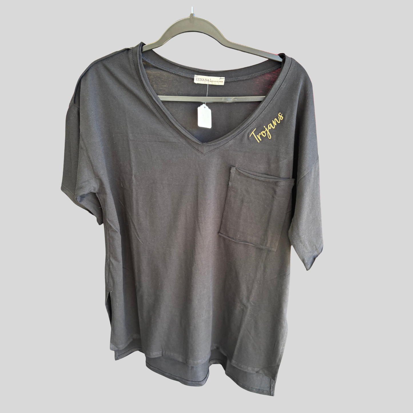 Trojans V-neck Pocket T-shirt